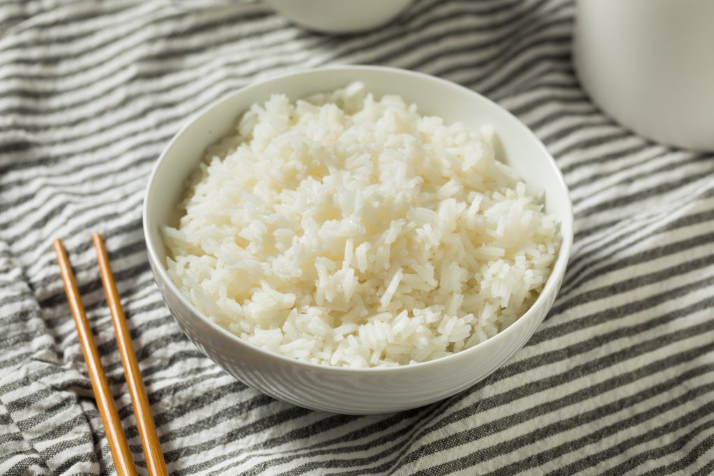 Homemade Cooked Steamed White Rice
