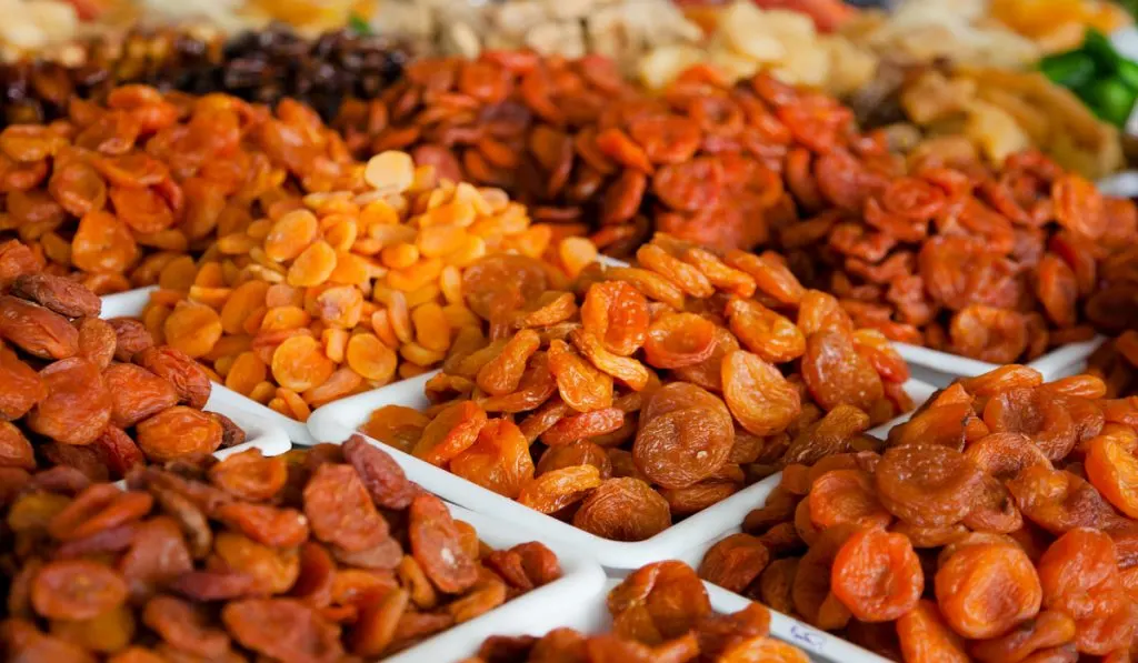 dried fruits in the market